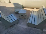 Set mobilier de grădină, fotolii + bancă + masă - imagine 2