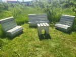 Set mobilier de grădină, fotolii + bancă + masă - imagine 8